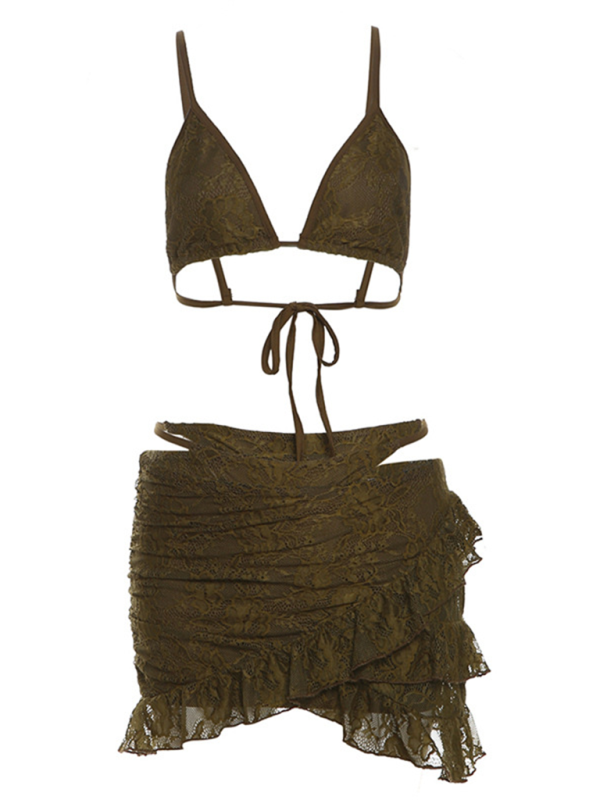 Lace Ruffled 3 Piece Set